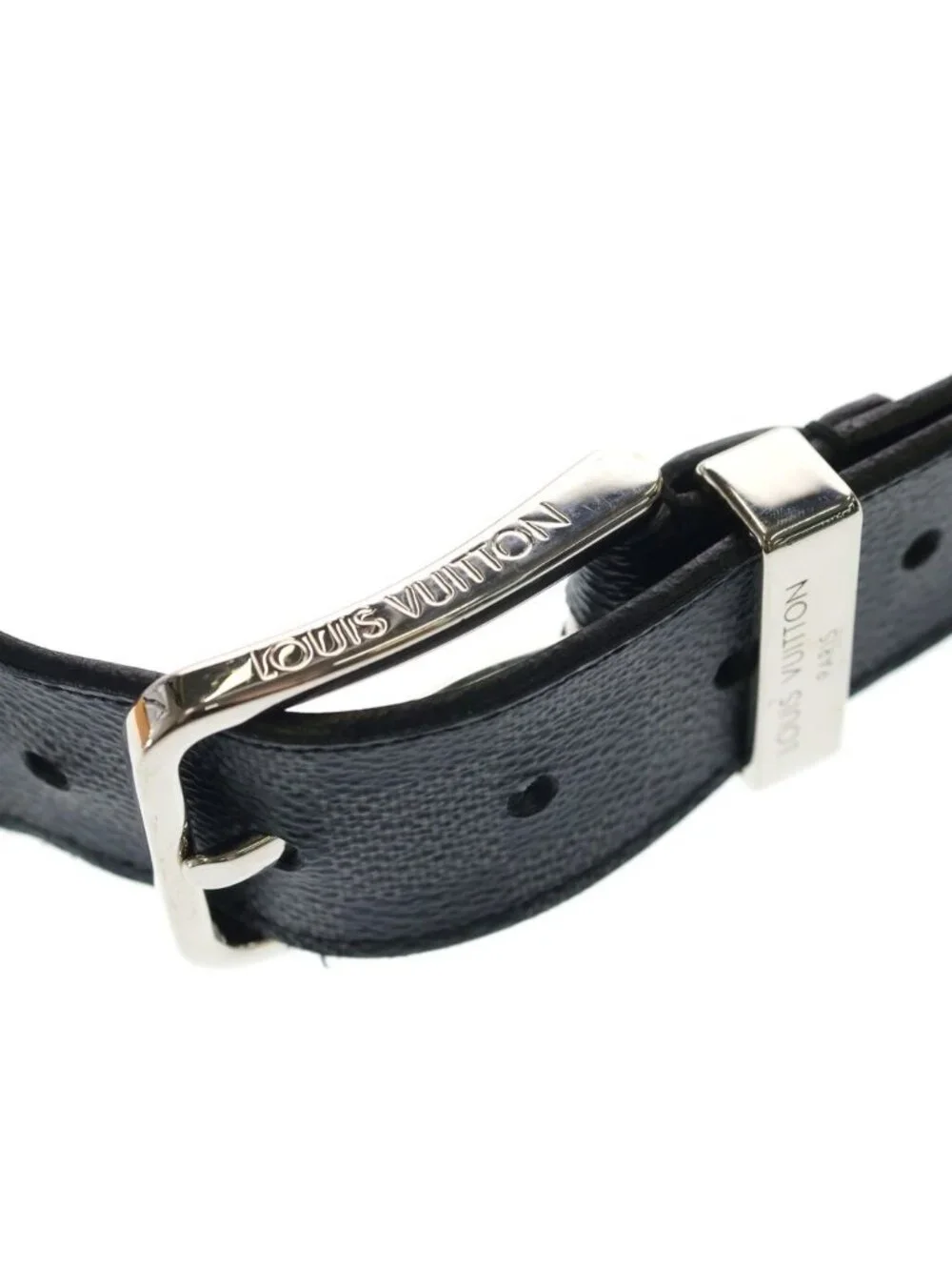 Louis Vuitton Ceinture Pont Neuf Leather Belt Black